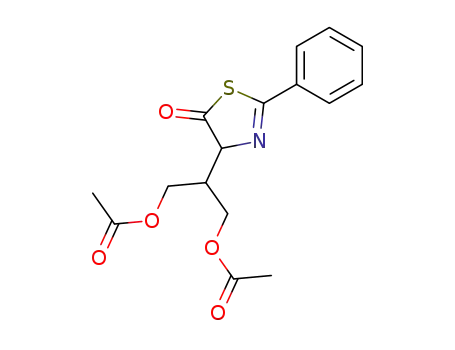 4-(2-acetoxy-1-acetoxymethyl-ethyl)-2-phenyl-4<i>H</i>-thiazol-5-one