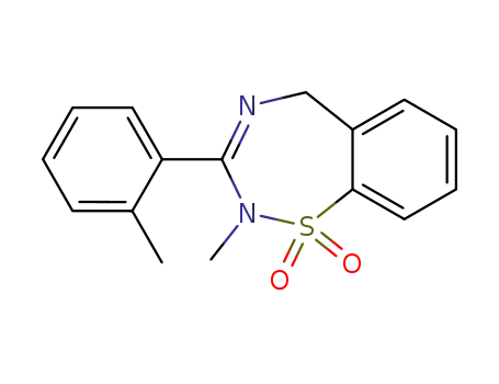 2-methyl-3-<i>o</i>-tolyl-2,5-dihydro-benzo[<i>f</i>][1,2,4]thiadiazepine 1,1-dioxide
