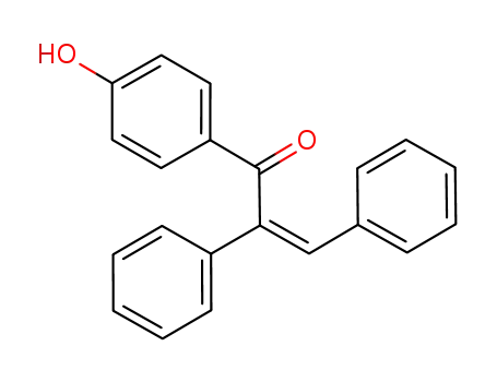 Molecular Structure of 94348-28-4 ((Z)-1-(4-Hydroxy-phenyl)-2,3-diphenyl-propenone)