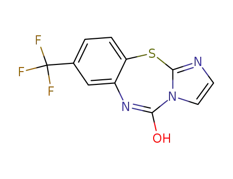 Molecular Structure of 81382-62-9 (8-trifluoromethylimidazo<2,1-b><1,3,5>benzothiadiazepine-5(6H)-one)