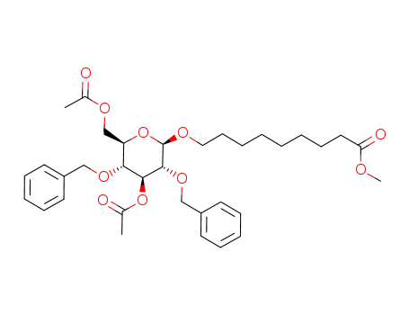 8-methoxycarbonyloctyl 3,6-di-O-acetyl-2,4-di-O-benzyl-β-D-glucopyranoside