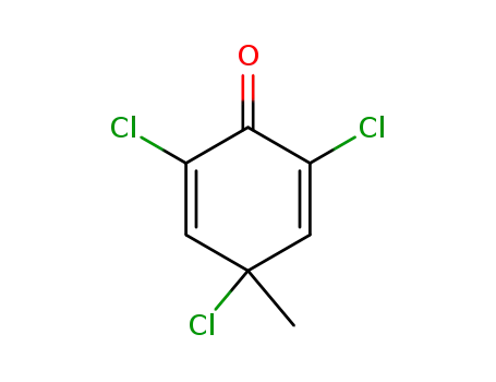 Molecular Structure of 61305-66-6 (2,5-Cyclohexadien-1-one, 2,4,6-trichloro-4-methyl-)