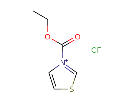 Molecular Structure of 93472-12-9 (Thiazolium, 3-(ethoxycarbonyl)-, chloride)