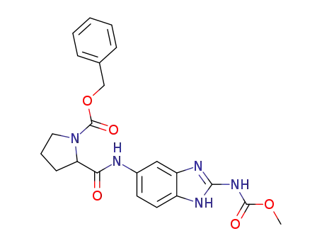 Molecular Structure of 125705-71-7 (5(6)-(α-Benzyloxycarbonyl-L-prolyl)amino-2-methoxycarbonyl-amino benzimidazole)