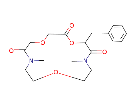 1,4,10-Trioxa-7,13-diazacyclopentadecane-2,6,14-trione,
7,13-dimethyl-15-(phenylmethyl)-