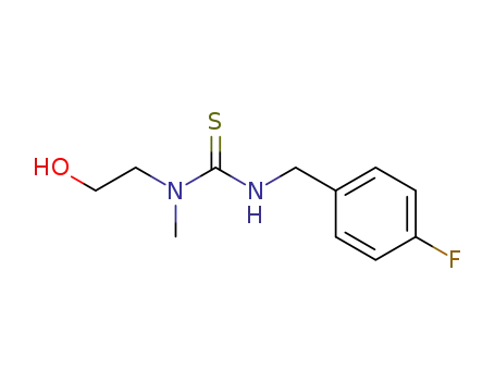 Molecular Structure of 61290-74-2 (Thiourea, N'-[(4-fluorophenyl)methyl]-N-(2-hydroxyethyl)-N-methyl-)