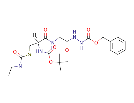 Molecular Structure of 38595-82-3 ((N-Boc-S-aethylcarbamoyl-cys)-gly-(Z-hydrazid))