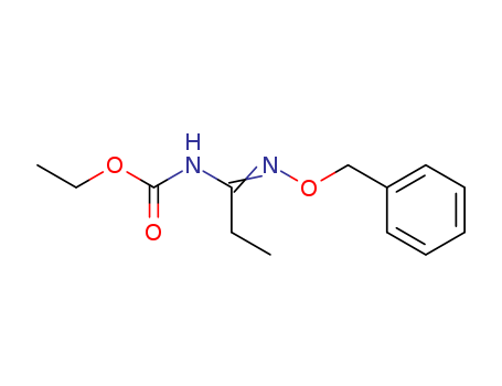 Carbamic acid, [1-[(phenylmethoxy)imino]propyl]-, ethyl ester (9CI)
