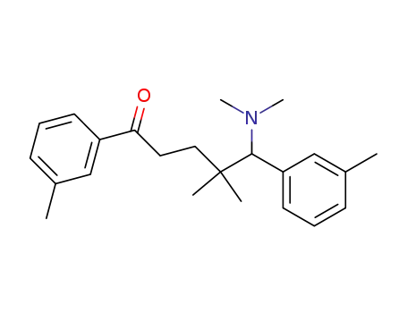 Molecular Structure of 3215-88-1 (ω-(Dimethylamino)-3',γ,γ-trimethyl-ω-(m-tolyl)valerophenone)