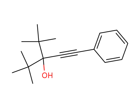 Molecular Structure of 37892-63-0 (3-tert-butyl-4,4-dimethyl-1-phenylpent-1-yn-3-ol)