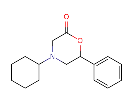 Molecular Structure of 34993-30-1 (4-cyclohexyl-6-phenyl-morpholin-2-one)