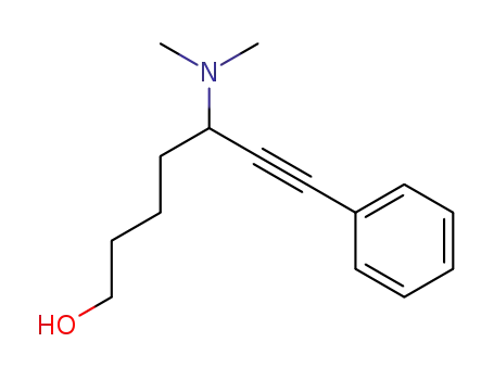 Molecular Structure of 67385-85-7 (6-Heptyn-1-ol, 5-(dimethylamino)-7-phenyl-)