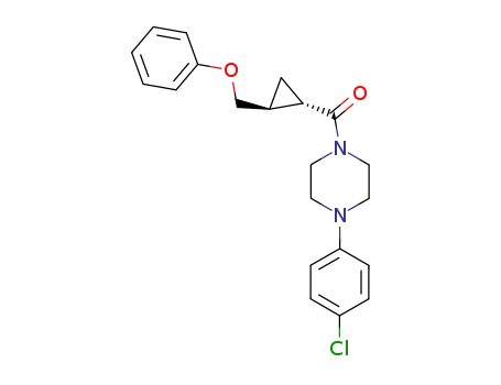 Molecular Structure of 102617-05-0 (trans-1-<4-(4-chlorophenyl)piperazin-1-ylcarbonyl>-2-phenoxymethylcyclopropane)
