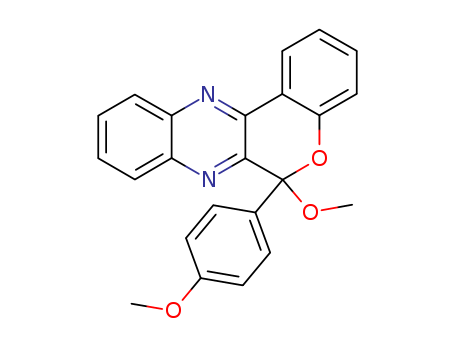 6H-[1]Benzopyrano[3,4-b]quinoxaline,6-methoxy-6-(4-methoxyphenyl)- cas  1603-43-6