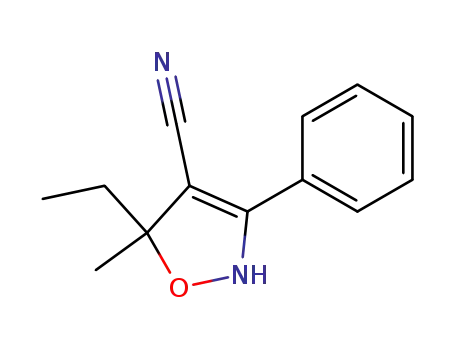 5-Ethyl-5-methyl-3-phenyl-2,5-dihydro-isoxazole-4-carbonitrile
