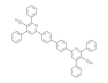Molecular Structure of 102146-60-1 (3-Pyridinecarbonitrile, 6,6'-[1,1'-biphenyl]-4,4'-diylbis[2,4-diphenyl-)