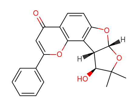 4H,9H,10H-Furo[3',2':4,5]furo[2,3-h]-1-benzopyran-4-one,7a,10a-dihydro-10-hydroxy-9,9-dimethyl-2-phenyl-, (7aS,10S,10aR)-