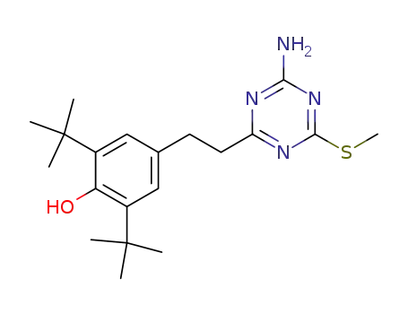 2-amino-4-methylthio-6-<β-(4-hydroxy-3,5-di-tert-butylphenyl)ethyl>-sym-triazine