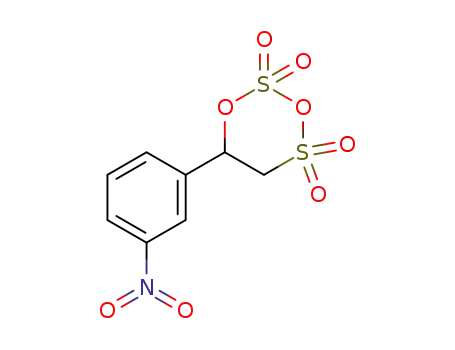 Molecular Structure of 139554-99-7 (1,3,2,4-Dioxadithiane, 6-(3-nitrophenyl)-, 2,2,4,4-tetraoxide)