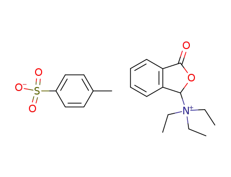 Molecular Structure of 92641-15-1 (N-(1,3-dihydro-3-oxoisobenzofuran-1-yl)-N,N,N-triethyl ammonium p-toluenesulfonate)