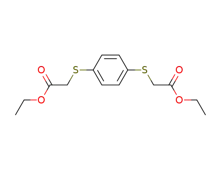 Molecular Structure of 143526-80-1 (Acetic acid, 2,2'-[1,4-phenylenebis(thio)]bis-, diethyl ester)