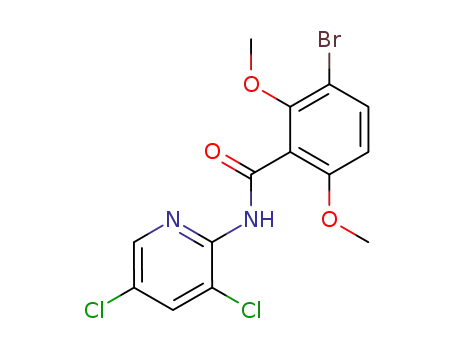 Molecular Structure of 95729-21-8 (3-bromo-N-(3,5-dichloropyridin-2-yl)-2,6-dimethoxybenzamide)