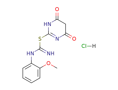 Carbamimidothioic acid, (2-methoxyphenyl)-,1,4,5,6-tetrahydro-4,6-dioxo-2-pyrimidinyl ester, monohydrochloride