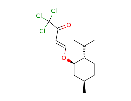 Molecular Structure of 116140-90-0 (1,1,1-Trichloro-4-(-)-menthyloxy-3-buten-2-one)