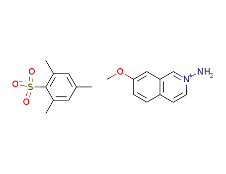 Molecular Structure of 84900-37-8 (2,4,6-Trimethyl-benzenesulfonate2-amino-7-methoxy-isoquinolinium;)