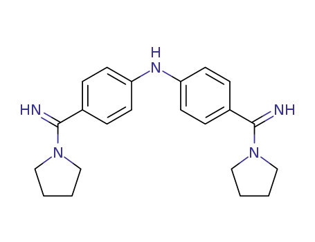 Molecular Structure of 82086-72-4 (4,4'-Bis(pyrrolidinoiminomethyl)diphenylamine)