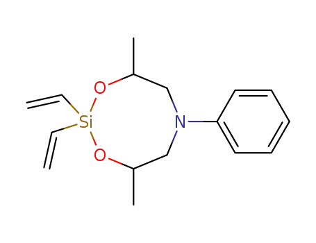 Molecular Structure of 144967-47-5 (2,2-divinyl-4,8-dimethyl-6-phenyl-1,3-dioxa-6-aza-2-silacyclooctane)