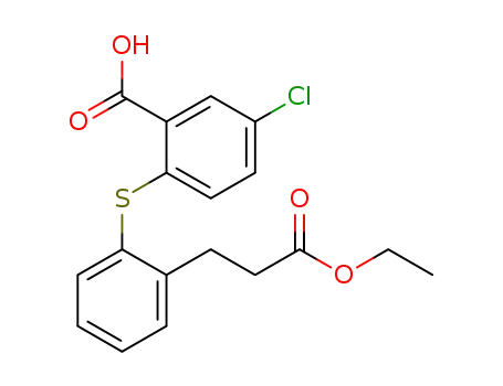 ethyl 3-<2-(2-carboxy-4-chlorophenylthio)phenyl>propionate