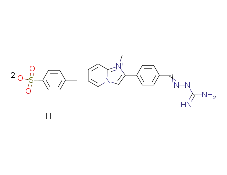 2-(4-(((Aminoiminomethyl)hydrazono)methyl)phenyl)-1-methylimidazo(1,2-A)pyridinium, salt with 4-methylbenzenesulfonic acid (1:1), mono(4-methylbenzenesulfonate)