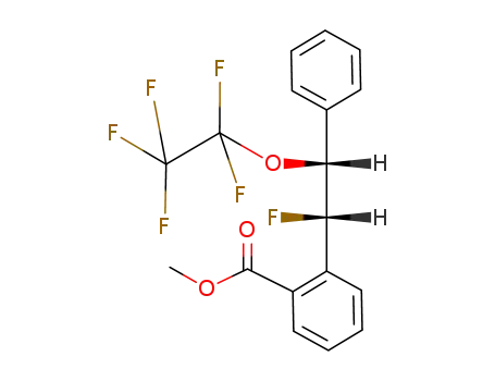 erythro-1-Fluoro-1-<2'-(carbomethoxy)phenyl>-2-(pentafluoroethoxy)-2-phenylethane