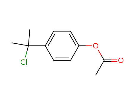 Molecular Structure of 63721-02-8 (Phenol, 4-(1-chloro-1-methylethyl)-, acetate)