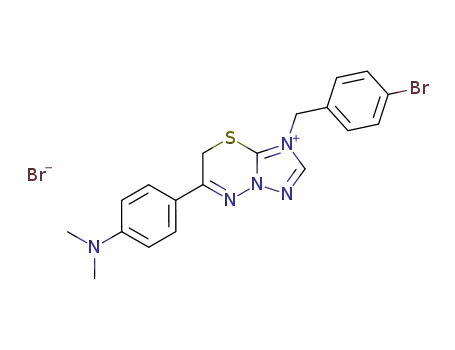 1-(4-Bromo-benzyl)-6-(4-dimethylamino-phenyl)-7H-[1,2,4]triazolo[5,1-b][1,3,4]thiadiazin-1-ium; bromide