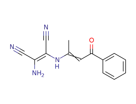 Molecular Structure of 57444-13-0 ((Z)-2-Amino-3-((Z)-1-methyl-3-oxo-3-phenyl-propenylamino)-but-2-enedinitrile)