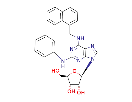 (2R,3S,4R,5R)-2-Hydroxymethyl-5-{6-[(naphthalen-1-ylmethyl)-amino]-2-phenylamino-purin-9-yl}-tetrahydro-furan-3,4-diol