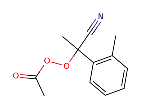 Molecular Structure of 58422-67-6 (Peracetic acid 1-cyano-1-(2-methylphenyl)ethyl ester)