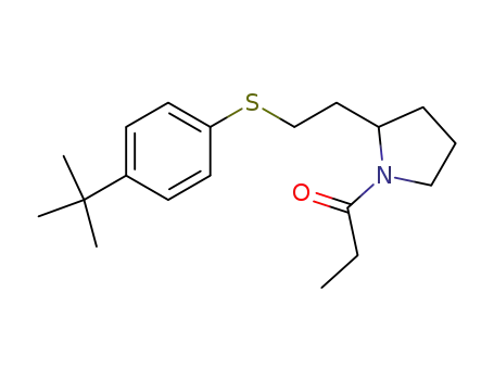 1-{2-[2-(4-tert-Butyl-phenylsulfanyl)-ethyl]-pyrrolidin-1-yl}-propan-1-one