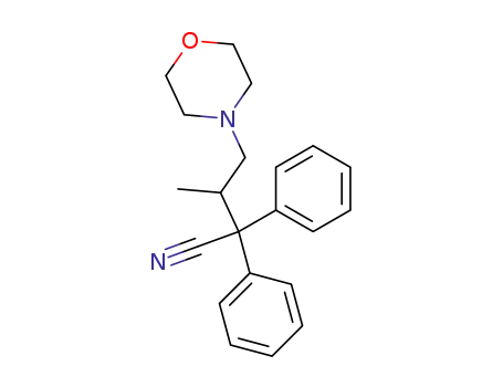 Molecular Structure of 1704-70-7 (3-methyl-4-(morpholin-4-yl)-2,2-diphenylbutanenitrile)