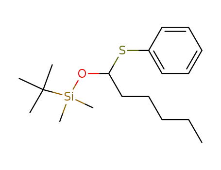 Molecular Structure of 104306-37-8 (1-tert-butyldimethylsiloxyhexyl phenyl sulfide)