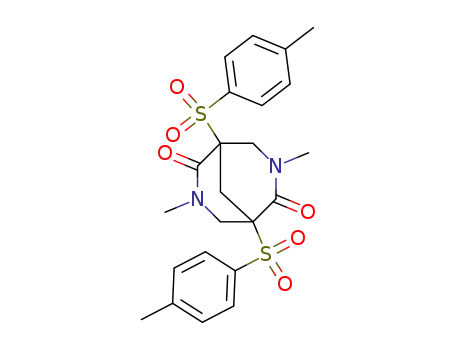 Molecular Structure of 107398-61-8 (3,7-dimethyl-1,5-di-(methylphenylsulphonyl)-3,7-diazabicyclo<3,3,1>nona-2,6-dione)