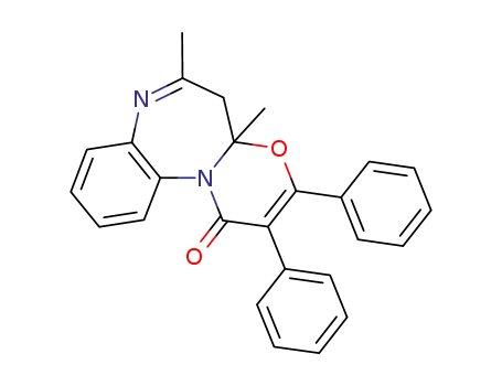 4a,6-dimethyl-2,3-diphenyl-4a,11b-dihydro-1H,5H-1,3-oxazino<3,2-a>-1,5-benzodiazepin-1-on