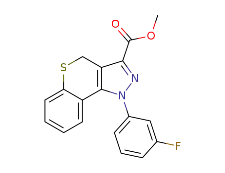 1-(3-fluoro-phenyl)-1,4-dihydro-thiochromeno[4,3-<i>c</i>]pyrazole-3-carboxylic acid methyl ester