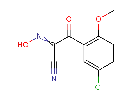 Molecular Structure of 69316-23-0 (3-(5-Chlor-2-methoxy-phenyl)-2-oximino-3-oxo-propionitril)