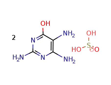 Molecular Structure of 39267-74-8 (6-HYDROXY-2,4,5-TRIAMINOPYRIMIDINE SULFATE)