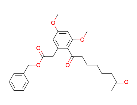 3,5-Dimethoxy-2-(7-oxo-octanoyl)-phenylessigsaeure-benzylester