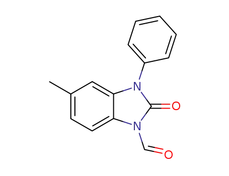Molecular Structure of 78162-54-6 (1-Formyl-5-methyl-3-phenyl-2-benzimidazolinon)