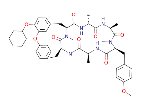 C<sub>46</sub>H<sub>58</sub>N<sub>6</sub>O<sub>9</sub>
